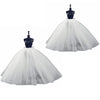 2pcs/lot Fashion Petticoat for 11.5" 1/6 Doll Slip Wedding Dress Underskirt Clothes Outfits 1/6 BJD Dollhouse Accessories (Long, White)