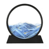 3D Moving Sand Art Picture, 7 Inch Round Glass, Blue