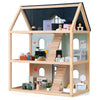 PairPear Large Wooden Dollhouse with Furnitures, Pretend Doll House Toys
