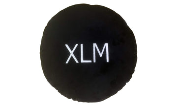 Stellar Lumens Pillow - Embroidered Round Stuffed Plush Crypto Pillow by BlockCraft.Shop XLM Plush Pillow