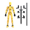 MerryXD T13 3D Action Figure,Assembly Completed Dummy Nova Titan Lucky 13 Action Figure 3D Printed Multi-Jointed Movable Toy Yellow