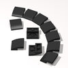 Classic Building Slope Bulk, 200 Piece Black Slope Curved 2x2x2/3, Compatible with Lego Parts and Pieces(Color: Black)