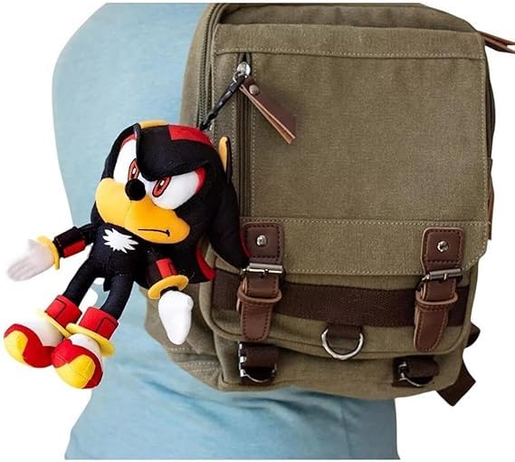 Sonic The Hedgehog Sonic Plush Doll Key Chain Coin Bag Clip On 8" Soft Plush