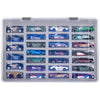 FULLCASE Display Case for Hot Wheels Cars, Toy Organizer Storage Box Holds 27 Toy Cars, Portable Carrying Container with 4 Size Slots for Hotwheels