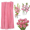 100 Pieces Pink Pipe Cleaners Chenille Stem Bulk, Thick Chenille Stems for Art and Craft Projects Creative DIY Decorations,Christmas Ornaments (Pink)
