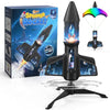 ZeroPhear Rocket Launcher for Kids, 200 ft Auto Launching Spinner Rocket Toy with LED and Safety Parachute, 2-Altitude Launch, USB Rechargeable
