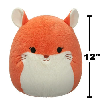 Squishmallows Rica 12 inch Chinchilla Fuzzamallows - Childs Ultra Soft Stuffed Toy