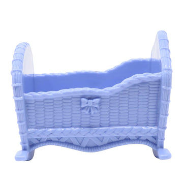 Replacement Part for Collectible Fisher-Price Loving Family Grand Manor Dollhouse T4692 - Replacement Blue Baby Doll Rocking Cradle