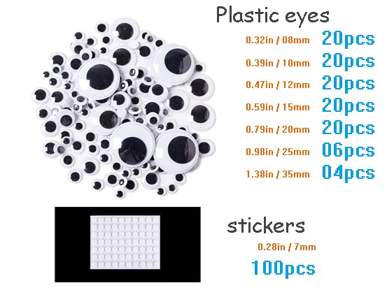 HoneyToys 720Pcs 24 Colors Creative Pipe Cleaners Chenille Stem 100Pcs Wiggle Eyes 69Pcs Pompoms 100Pcs Stickers, Pipe Cleaners Pompoms for Arts