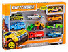 Matchbox 9-Pack Die-Cast 1:64 Scale Toy Cars, Construction or Garbage Trucks, Rescue Vehicles or Planes (Styles May Vary)