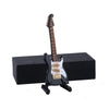 Dselvgvu Wooden Miniature Electric Guitar with Stand and Case Mini Musical Instrument Electric Guitar Replica Collectible Figurines Model Home