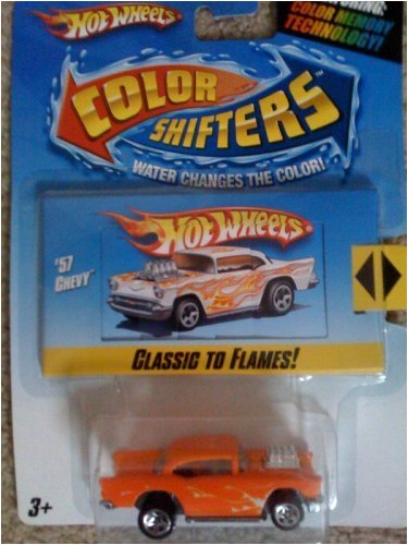 Hot Wheels Color Shifters 57 Chevy Classic to Flames Orange