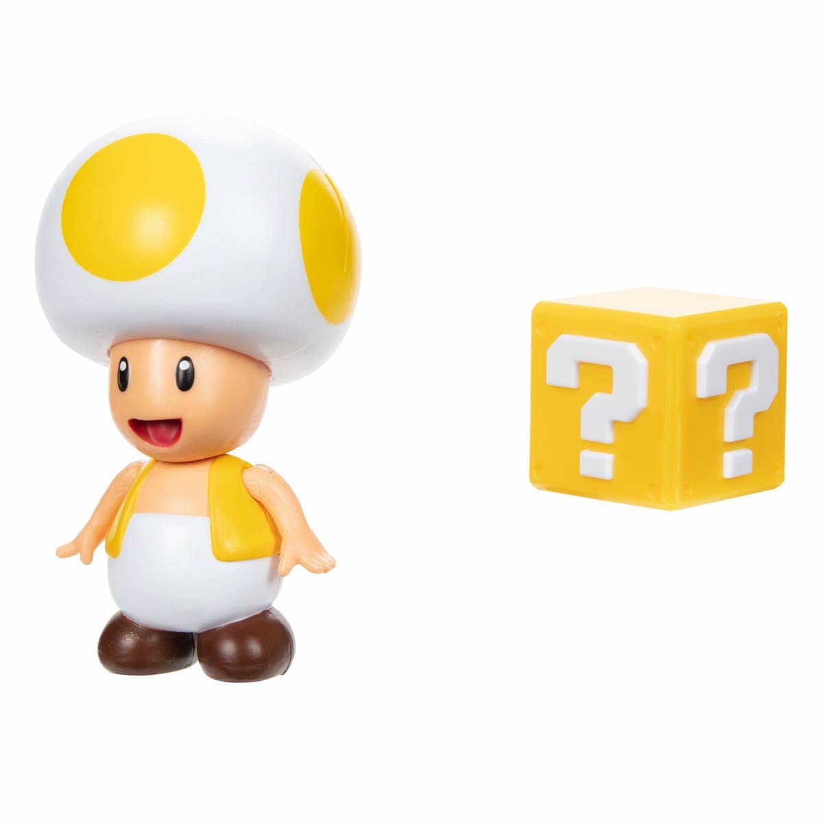 World of Nintendo 4" Action Figure - Yellow Toad with ? Block