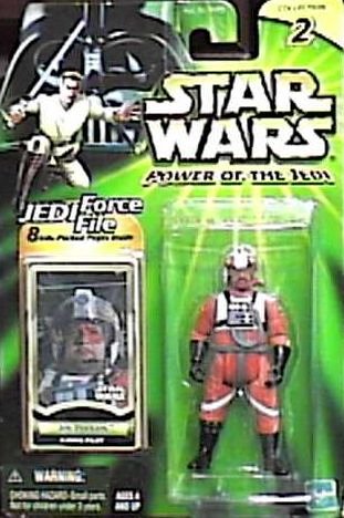 Star Wars Power of the Jedi 3 inch Action Figure - Jek Porkins (X-Wing Pilot) plus Bonus 8 Info packed pages Jedi Force File Inside