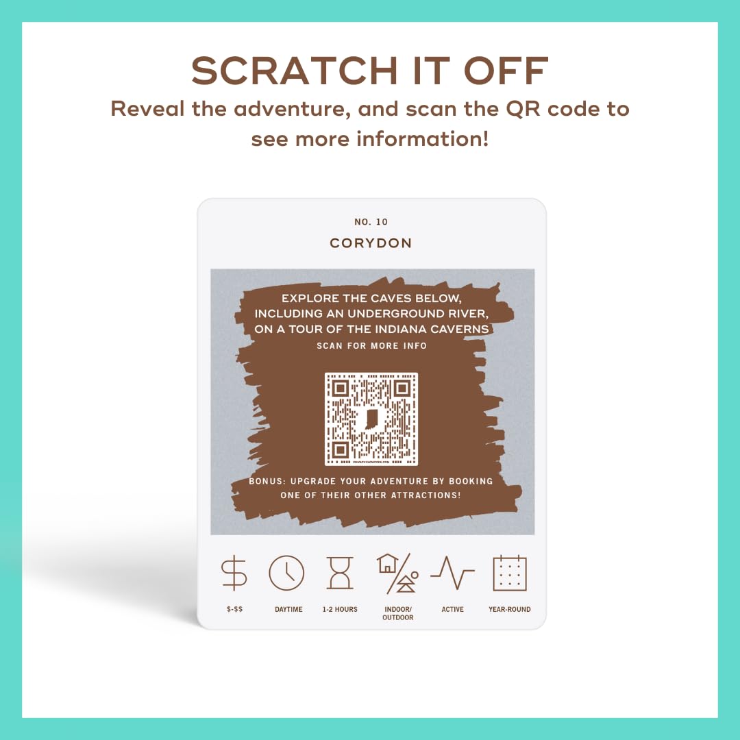 Reach International Outfitters Indiana Adventure Bucket List: 50 Scratch-Off Cards for Outdoor Activities, Tourist Attractions, and Road Trips