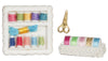 Melody Jane Dollhouse Sewing Accessories & Ribbon in Boxes Haberdashery Shop Store Display
