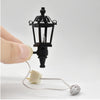 iLAND Dollhouse Accessories of Dollhouse Lights Metal Black Wall Light w/Plug, Exquisite Miniature Wall Lamp Mini House Lighting Decor Fits 1/12 Scale
