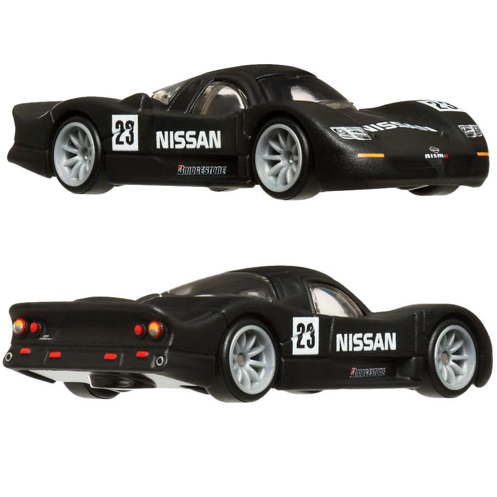 Hot Wheels HRR74 Premium 2 Pack Nissan R390 GT1/ '94 Nissan Primera Vehicle Toy Minicar 3 Years Old Blue/Black