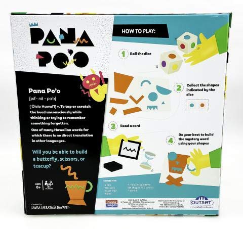 Pana Po'o Shape Game - Draw Object Card and Use Shapes to Create The Item in One Minute - Speed is Required! - Ages 8 and Up by Outset Media