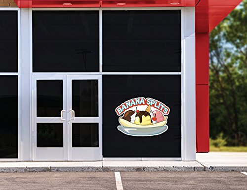 Banana Splits 48" Concession Decal Sign cart Trailer Stand Sticker Equipment