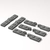 Classic Building Dark Gray Hinge Plate Bulk?Complete Hinge Plate 1x2 200 Piece, Compatible with Lego Parts and Pieces:Hinge Plate 1x2 Dark Gray