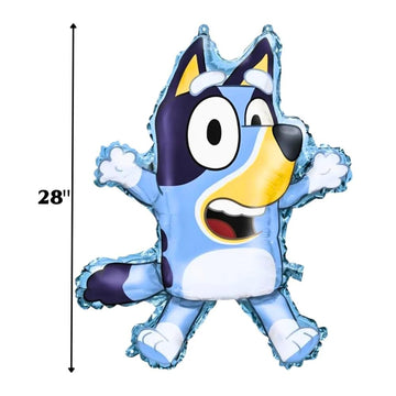Unique Vibrant Multicolor Bluey Shaped Foil Balloon - 28", 1 Pc | Adorable, Jumbo Size for Ultimate Party Fun & Eye-catching Design - Perfect