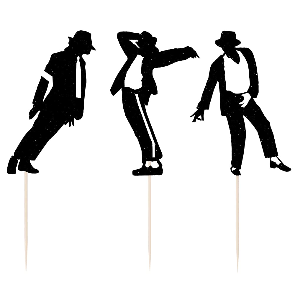 LVEUD Dance King Happy Birthday Cake Topper Forever God Art Dance Theme Birthday Cake Topper Birthday Party Cake Decorations (7pcs)