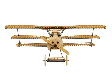 3D Wooden Puzzles DIY Fokker DR1 Triplane Model Aircraft Kit, Laser Cut Balsa Wood Model Airplane Kits to Build for Adults, WW1 Wooden Models Airplane