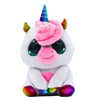 EyeLuvs 8-inch Large Unicorn- Shake & Sparkle- White, Fluffy Unicorn with Glitter Globe Effect Eyes, Stuffed Animal, Made with Kid Safe Materials