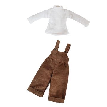 XiDonDon BJD Doll Clothes Overalls + T-shirt 2-piece Set for Blyth,Ob24,Licca,Azone Doll Toys Clothing Accessories (Set1)