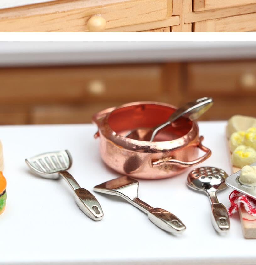 EatingBiting 1:12 Scale 1/12 mini Furniture minihouse Kitchen Utensil Four-Piece House Cooking Micro Scene Kitchen 4Pcs Set Kitchenware Miniature
