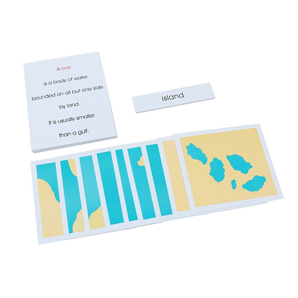 Land and Water Form Cards Set-Montessori Geography Educational Materials