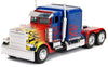 Jada Optimus Prime Truck with Robot on Chassis from Transformers Movie Hollywood Rides Series Diecast Model, 1:32 Scale