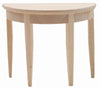 Dollhouse Miniature Half Round Side Table (Unfinished)