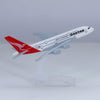 yuanpulalala 1: 400 Passenger Aircraft A380 Aircraft Model 14cm Qantas air Alloy die-Casting Model Gift