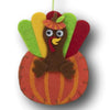 Gerson Set of 8 Turkey Hanging Ornament Felt Craft Kit for Thanksgiving and Fall Fun 3.5 inches