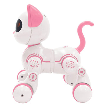 LEXiBOOK, Power Kitty Jr., Remote Control cat to Train, Waddles Like a Real cat, Interactive Eyes, STEM programmable, Rechargeable Battery