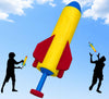 Knock-It Rocket, Flying Rocket Toy, Hand Launch Outdoor Toy with Built-in Launcher, No Batteries, No Assembly, Waterproof Foam Backyard, Beach & Park