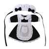 niannyyhouse OB11 Doll Clothes Headdress Dress Apron, 1/12 Scale Maid Set, Action Figure Outfit (Black)