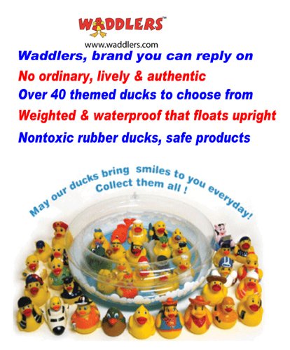 Waddlers Rubber Duck Baby Girl, Brand Rubber Ducks That Floats Upright, Toy Bathtub Rubber Ducky Baby Shower New Born Baby Girl Gift, All Depts. Baby