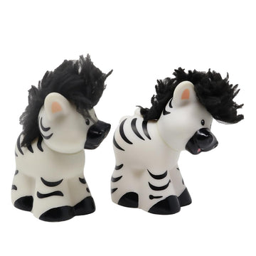 Fisher-Price Replacement Parts for Collectible Little People Noah's Ark or Zoo Playset K0475 - Replacement Zebra Figures with Touch and Feel Manes -