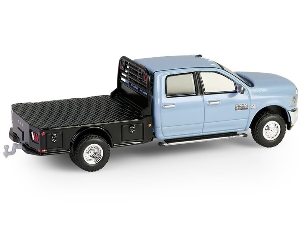2018 3500 Dually Flatbed Truck Robin’s Egg Blue Dually Drivers Series 16 1/64 Diecast Model Car by Greenlight 46160C