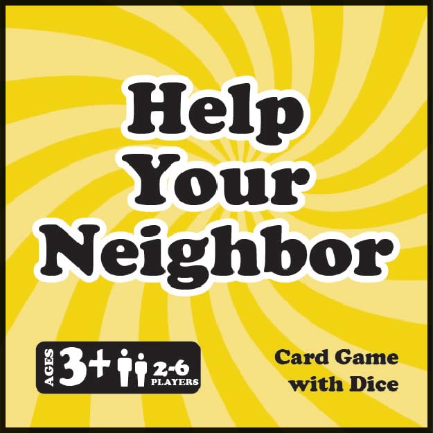 Shiggybig Games Help Your Neighbor - Family Card & Dice Game for Kids and Adults | Screen-Free Counting Game for Ages 3+ | Fun Family Game Night
