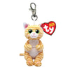 Ty Beanie Bellies Clips T43112 Soft Toy Key Holder, Mango the Kitten with Green Eyes Glitter, Plush Animals with Soft Belly 12 cm