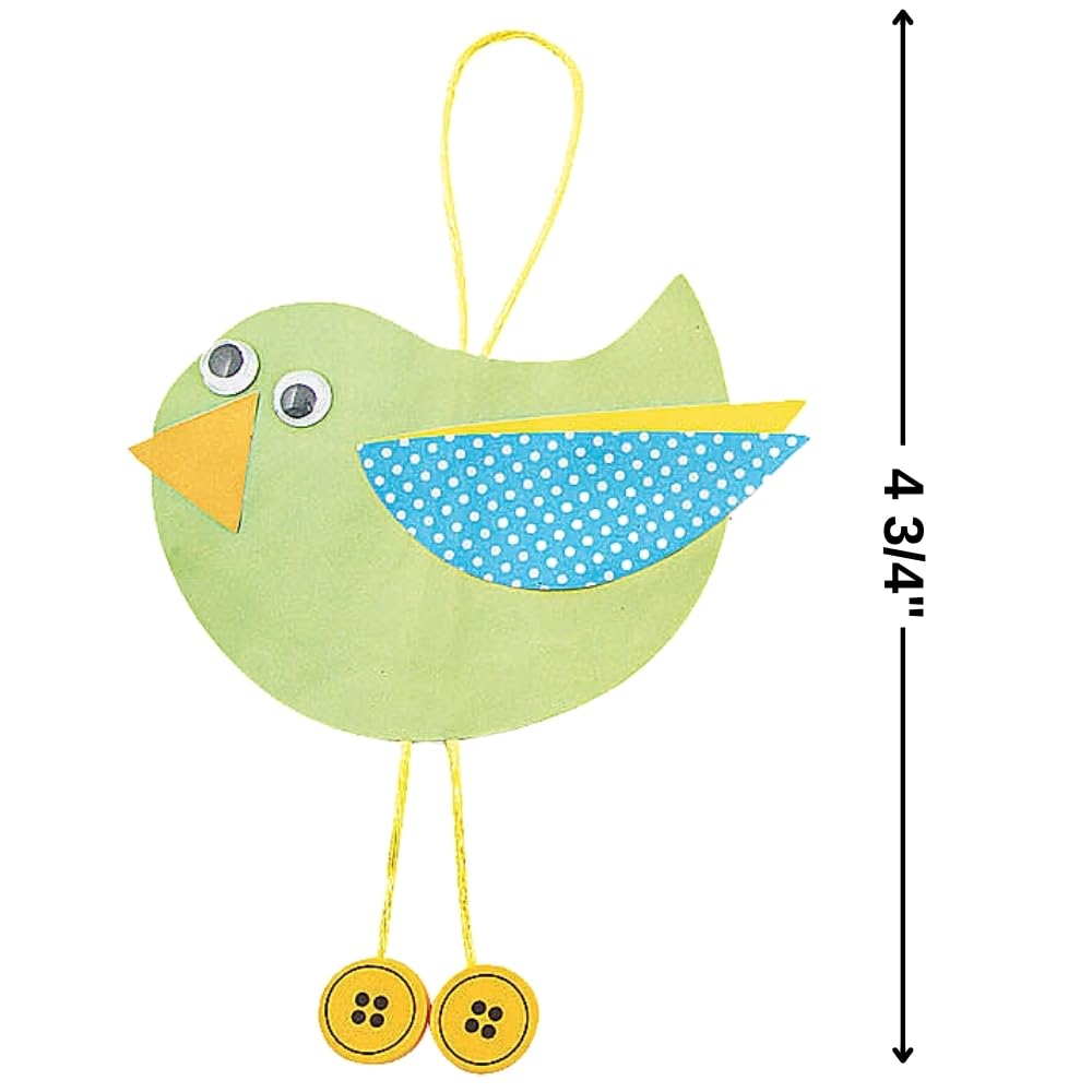 Spring Bird Paper Ornaments Craft Kit - Crafts for Kids and Fun Home Activities