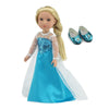 Emily Rose 14" Doll Ice Princess Dress Costume Set - Sparkly Snowflake Shoes Included | Fits 14-14.5" Hard Body Dolls | USA Brand | Doll NOT Included