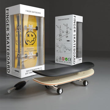 Lently Wood Fingerboards, Mini Fingerboards, 99mmL*29mmW (Big Mouth Cute Dragon) (Smile Face)