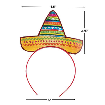 Fun Express Cardboard Sombrero Headbands for Cinco de Mayo (1 Dozen) Apparel Accessories, Hats, Head Boppers, Headbands