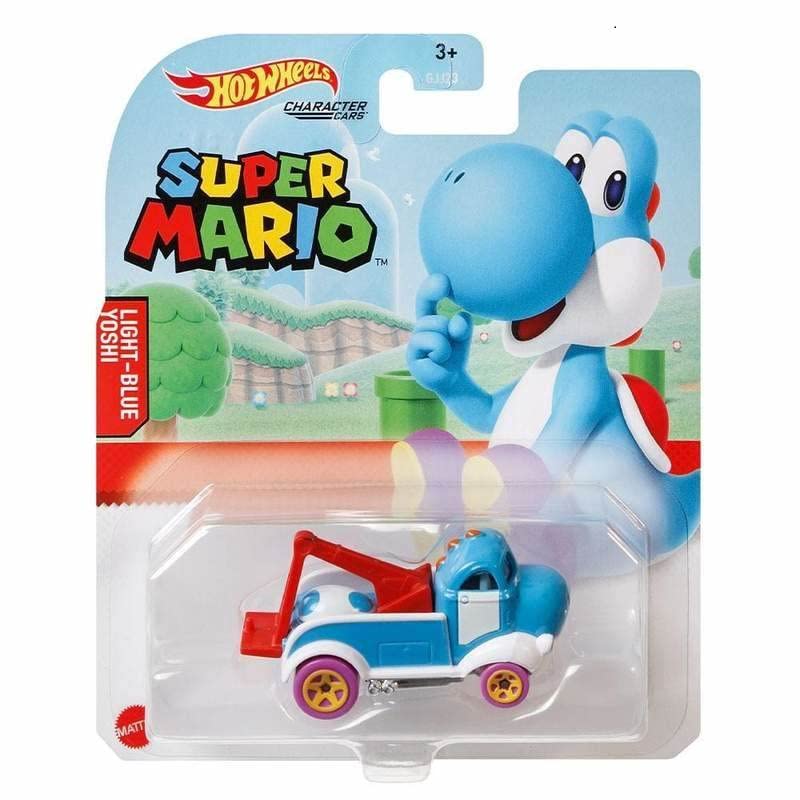 Hot Wheels Super Mario Character Cars - Complete Bundle of 6 (GJJ23?956G) | Includes Mario, Luigi, Princess Daisy, Blue Yoshi, Donkey Kong & Bullet