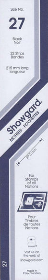Showgard Strip Style Black Stamp Mounts Size 27